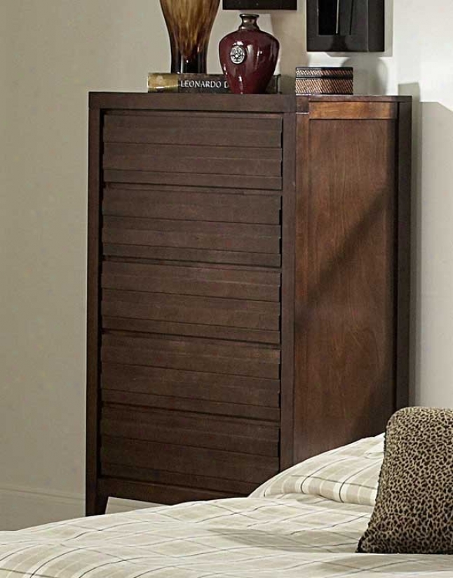 Storage Chest Routed Drawers Design In Heat  Espresso