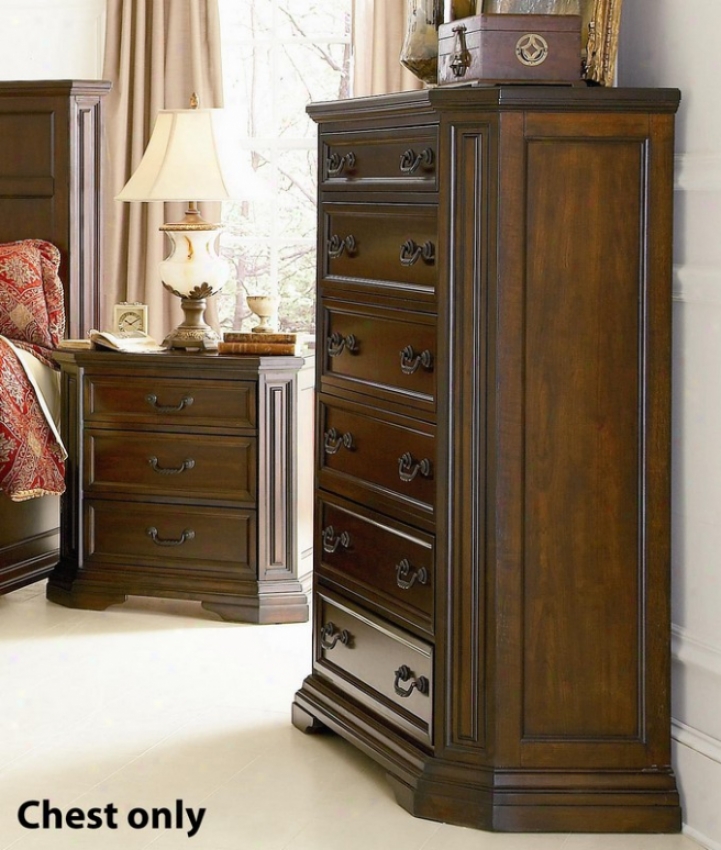 Storage Box Traditional Style With Six Drawers In Deep Brown Perfect