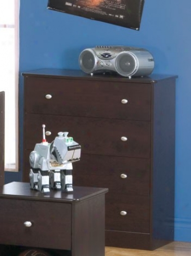 Storate Chest With Ball Shaped Handles In Cappuccino Finish