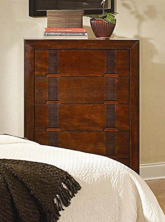 Storage Chest Upon Bamboo Preference Design In Cherry Finish