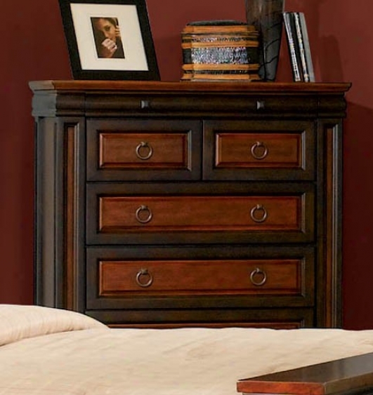 Storage Box With Carved Posts In Two-tone Finish