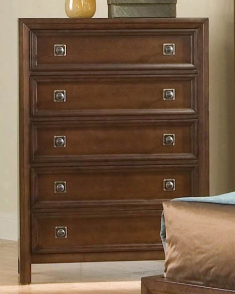 Storage Chest In the opinion of Nickel Handles In Walnut Finish