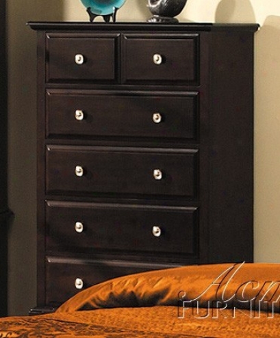 Storage Chest With Ring Design Handles Chocolate Finish