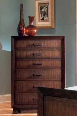 Storage Chest With Taper Feet In Rich Brown Finish