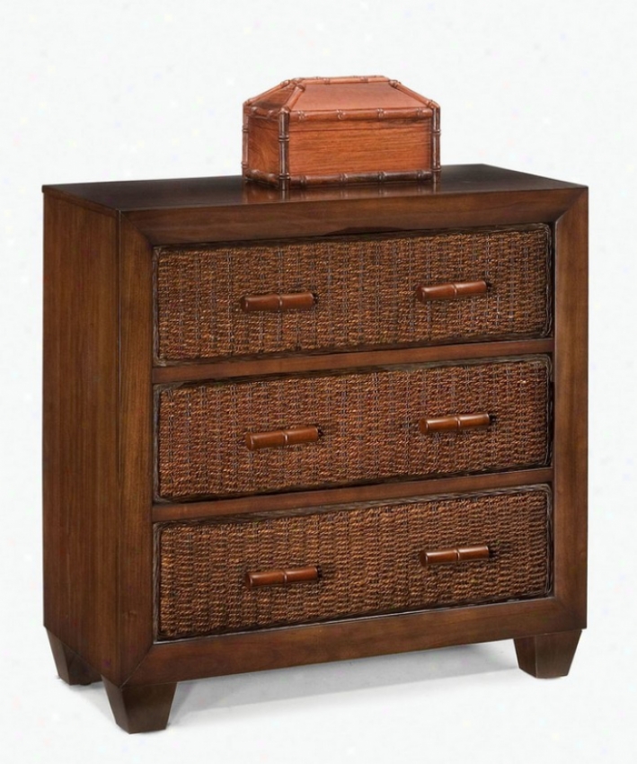 Storage Chest With Woven Drawers In Cocoa Finish