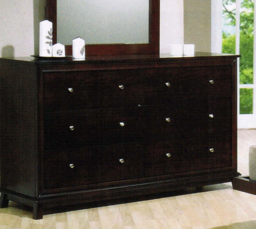 Storage Dresser Contemporary Style Espresso Finish