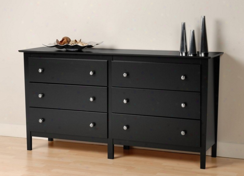 tSorage Dresser Contemporary Stylw In Black Finish