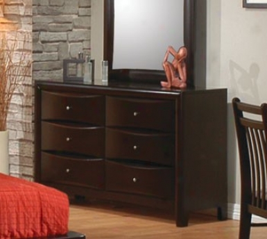 Storage Dresser Contemporary Style In Cappuccino Finish