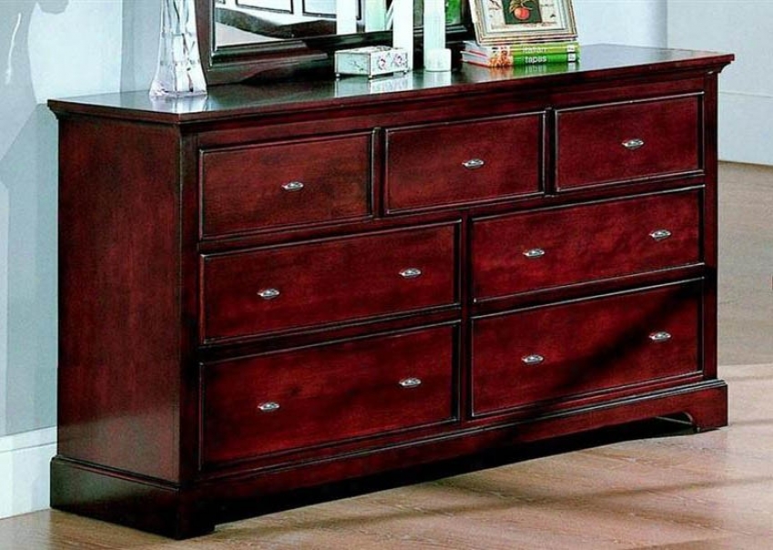 Storage Dresser Contemporary Style In Cherry Finish