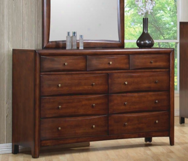 Storage Dresser Contemporary Style In Wsrm Brown Polishing