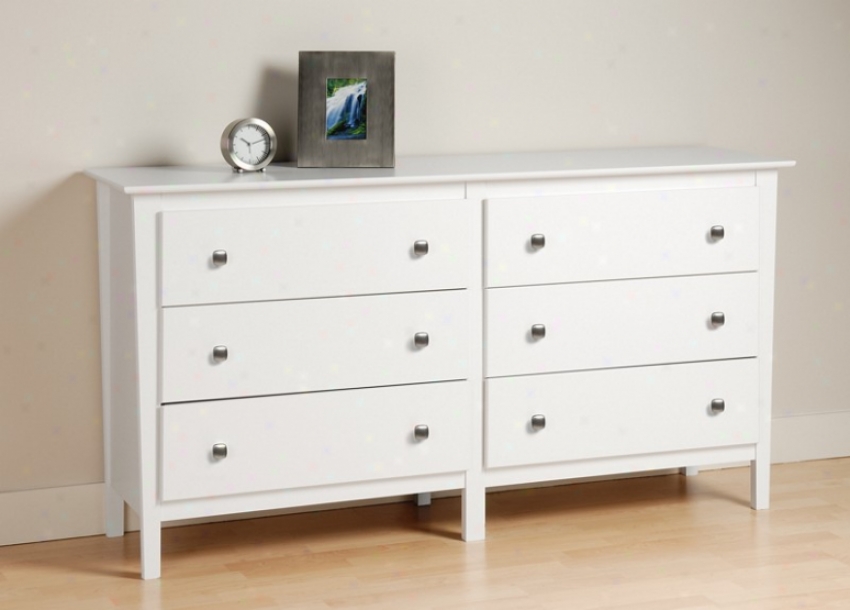 Storage Dresser Contemporary Style In White Finish