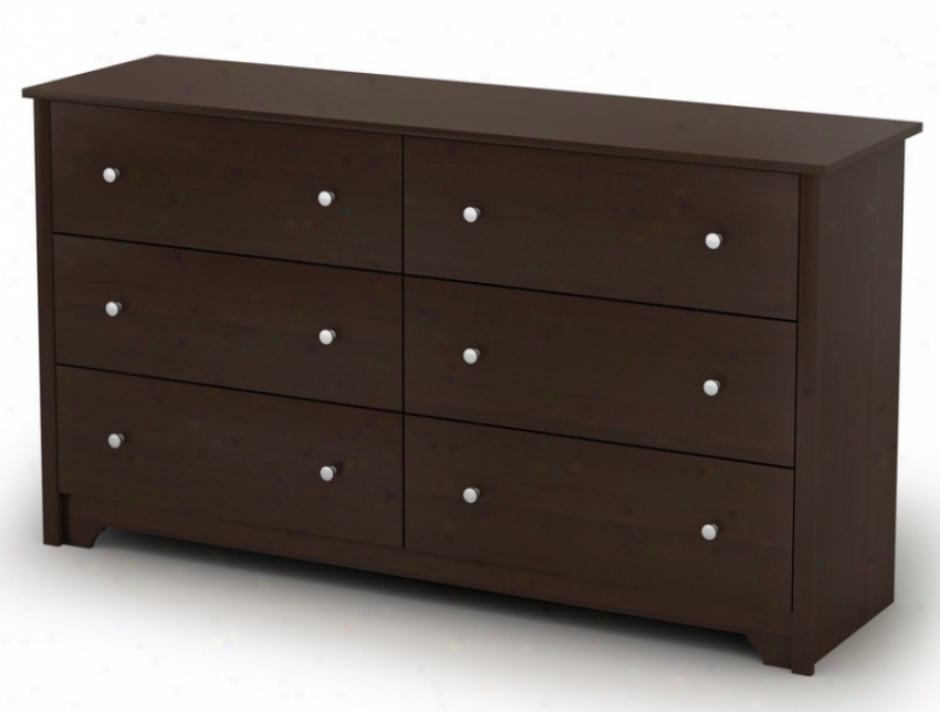 Storage Dresser Transitional Manner In Chocolate Finish