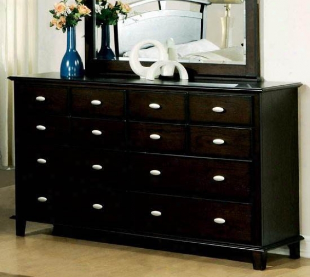 Syorage Dresser With Ch5ome Accents In Black Finish