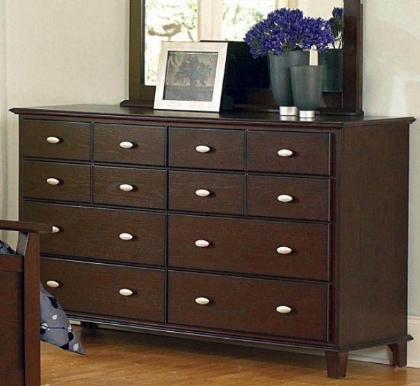 Storage Dresser Through  Chrome Accents In Chetry End