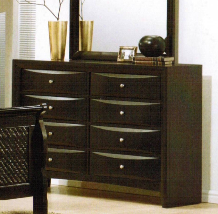 Storage Dresser With Drawers - Black Finish