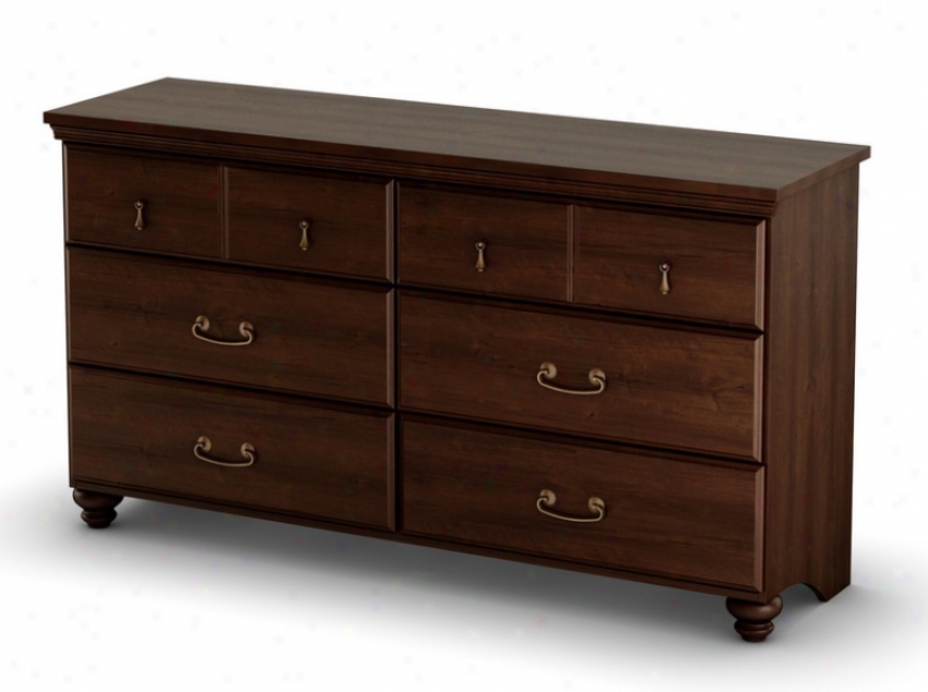 S5orage Dresser With Metal Handles In Cherry Finish