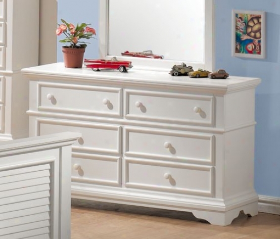 Storage Dresser With Shutter Design In White Accomplish