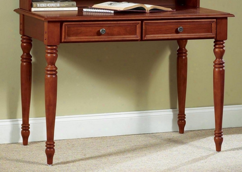 Studentt Desk With Turned Legs In Warm Oak Finish