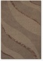 2' X 3' Contemporary Ribbons Carve Textured Cut Taupe Area Rug