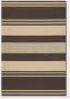 2' X 3'7&quot Area Rug Thick Stripe Pattern In Chocolate And Crdam