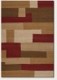 2'2&quot X 4'2&quot Area Rug Contemporary Style In Red And Beige