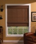 48&quotw Bamboo Window Treatment Roman Shade In Fruitwood Finish