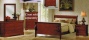 4pc Full Size Bedroom Set With Hidden Drawers Im Cherry Finish