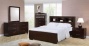 4pc Kign Size Bedroom Set In Cappuccino Finish