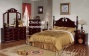 4pc Queen Size Bedroom Set In Dark Cherry Finish