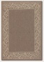 5'10&quot X 9'2&quot Area Rug With Floral Border In Brown And Cream