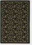 5'3&quot X 7'6&quot Area Rug Gold Scroll Fern Draa Ib Black Color