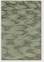 6' X 9' Area Rug Brown eLaf Pattern In Sage Color