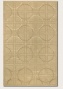 6' X 9' Area Rug Circle And Square Patterb In Beige And Ivory