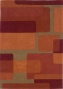 8' X 10' Area Rug Contemporary Style In Orange And Pumpkin