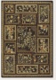 8' X 11' Area Rug Floral And Fruit Pattern In Brown Color