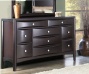 Bedroom Storage Dresser With Drawers In Mahogany Finsh