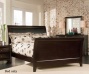 Calfornia King Size Sleigh Bed In Cappuccino Finish