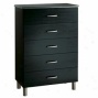 Contemporary Style Black Onyx/charcoal Finish 5 Drawer Box