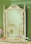 Hand-painted Weathered Overlay  Finish Bedroom Mirror