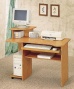 Home Office Oak Finish Computer Desk W/sliding Keyboard Small trough + Tower Stand