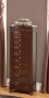 Jewelry Armoire With Bronze Handles In Coffee Finish