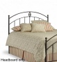 King Size Metal Headboard - Bellamy Transitional In Hammered Briwn End
