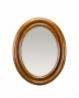 Oval Wall Mirror Traditional Style In French Walnut Finish