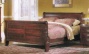 Queen Size Sleigh Bed Orally transmitted Style Cherry Finish