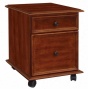 Storage File Cabinet With Casters In Warm Oak Finish