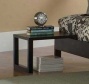 Wood Nighfstand Bed Side Table - Murray Platform Contemporary Design In Black Finish