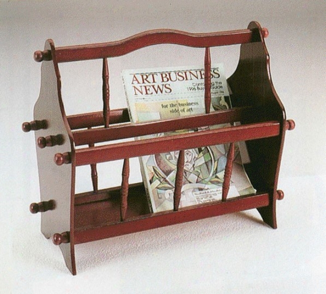 Orally transmitted Queen Anne Style Cherry Polishing Forest Magazine Rack