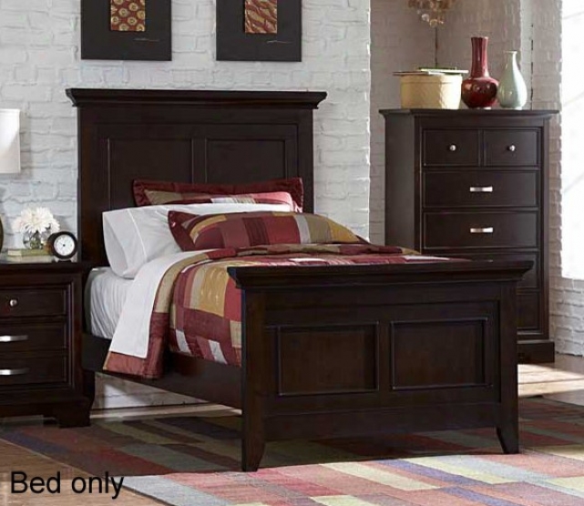 Twin Size Bed Panel Headboard In Espresso Finish