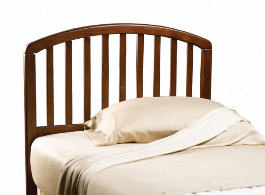 Twin Size Headboard Wirh Slat Design In Cherry Finish