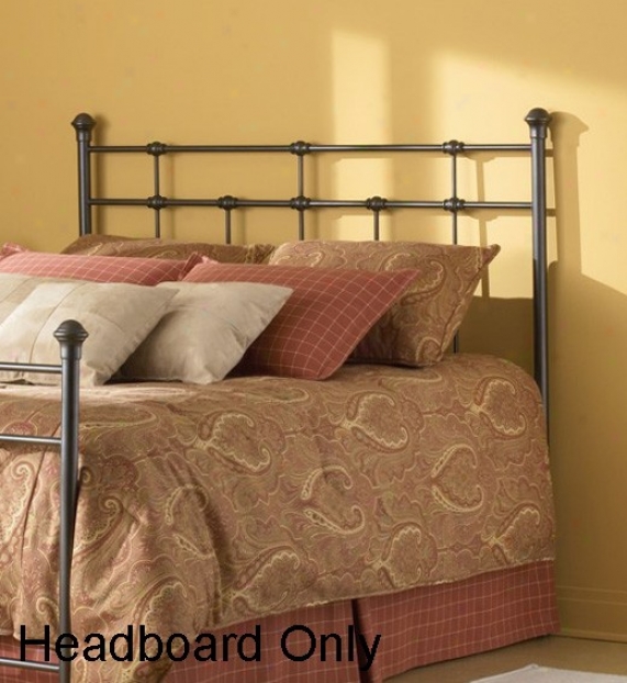 Twin Size Metal Headboard - Dexter Transitional Design In Hammered Brown Finish